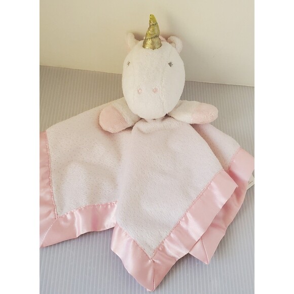 Cloud Island White Pink Glitter Unicorn Baby Security Blanket Lovey Plush Toy - Picture 7 of 12
